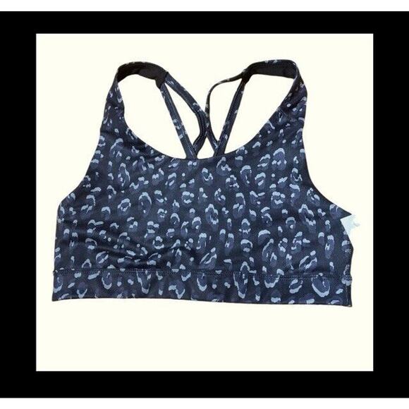 Old Navy Active Black Gray Camo Medium Support Sports Bra Size SMALL - Picture 1 of 5